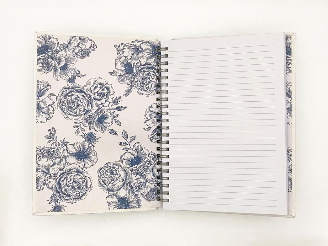Bloom 6 x 8 Saffiano Enclosed Spiral Journal