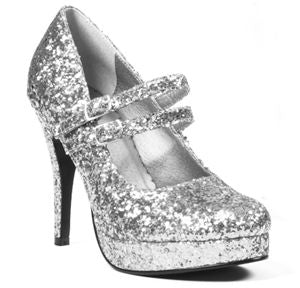 Ellie Shoes 179281 Silver Glitter Jane Adult Shoes