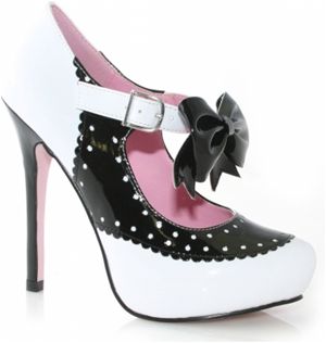 Leg Avenue 194075 Sweetie- Black-White Adult Shoes