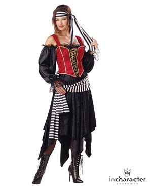 Incharacter Costumes IC3001-M Pirate Lady Premier Adult Costume Size Medium