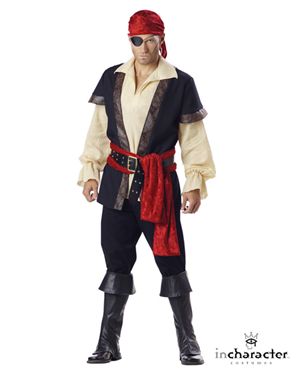 Incharacter Costumes IC3002-L Pirate Premier Adult Costume Size Large