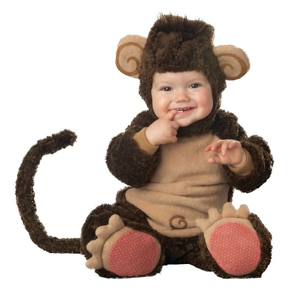 Lil' Monkey Elite Collection Infant/Toddler Costume: Size Medium (12-18 Months)