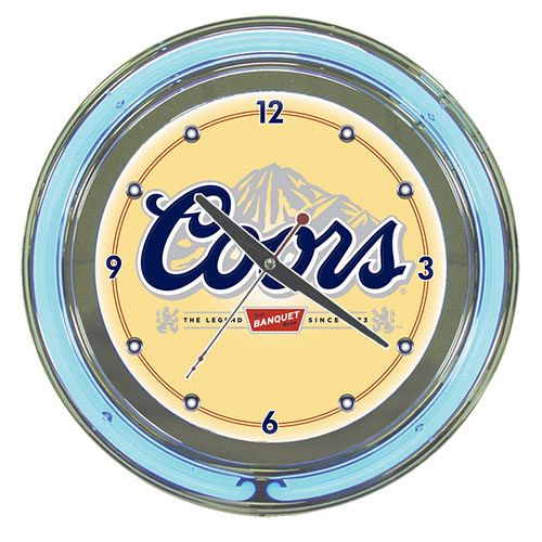 Poker CO1400 14" Coors Banquet Neon Wall Clock