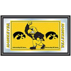 University of Iowa Logo and Mascot Framed Mirror
