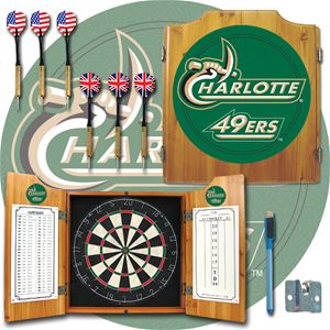 University of North Carolina Charlotte Dart Cabinet with Board