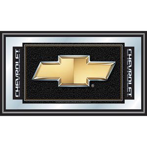 Chevy Chevrolet Bow Tie Framed Mirror