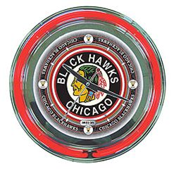 NHL Vintage Chicago Blackhawks Neon Clock - 14 Inch Diameter