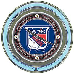 NHL Vintage New York Rangers Neon Clock - 14 Inch Diameter