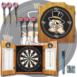 Wake Forest University Dart Cabinet Includes Darts and Board