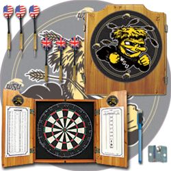 Wichita State U Dart Cabinet - Includes Darts and Board