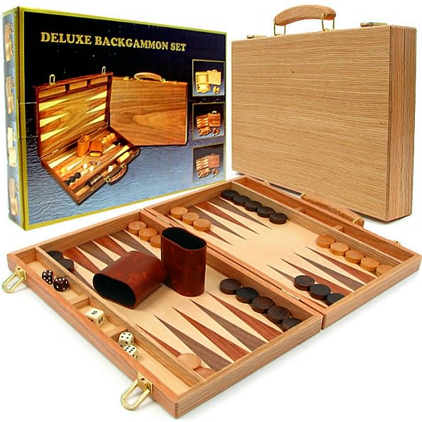 Deluxe Wooden Backgammon Set