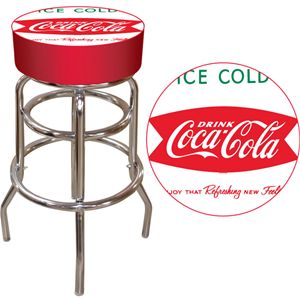 Vintage Coca-Cola Coke Pub Stool - Ice Cold Design