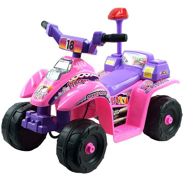 Lil Rider 4 Wheel Battery Operated Mini Atv - Pink-Purple