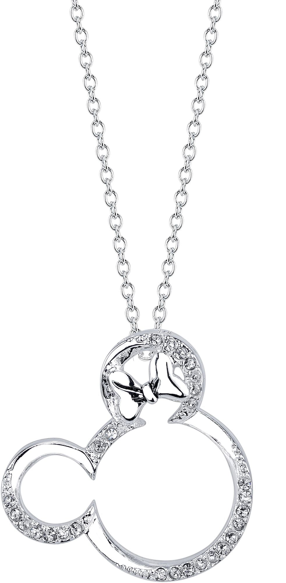 Disney Minnie Mouse silver plated 2 tone necklace 18''