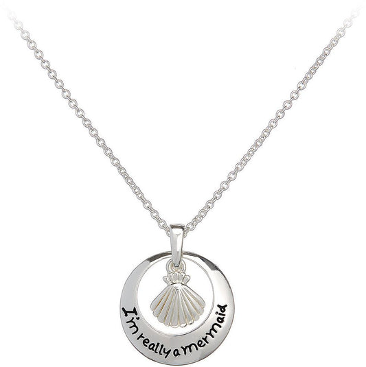 Disney The Little Mermaid silver plated necklace 18''