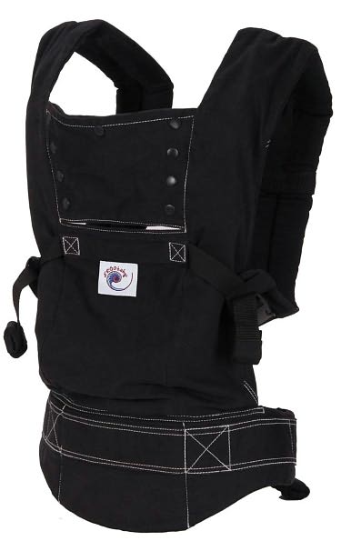 ERGO Baby Baby Carrier - Black Sport/White Stitching