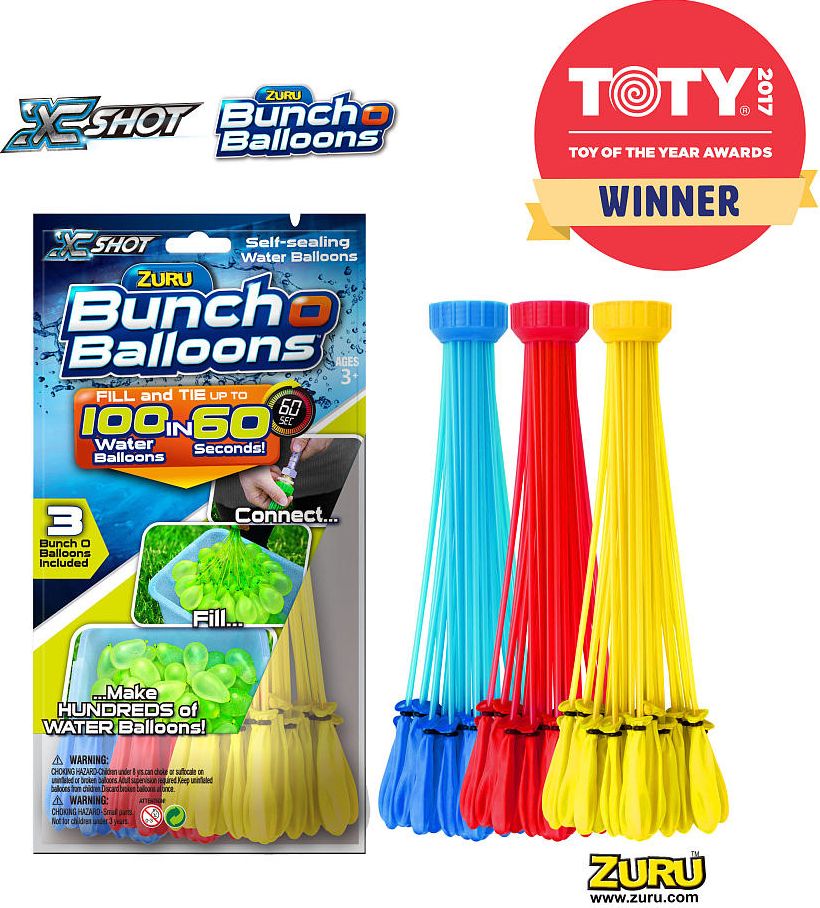 Zuru Bunch O Balloons - Rapid Fill, 3PK Foilbag