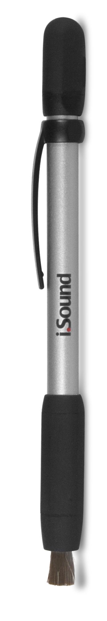 Artist Brush Stylus Duo for Tablets, Smartphones, and for capacitive touch screens. Brush tip for use with your favorite drawing and art applications. Rubber stylus nib on opposite side perfect for navigation.