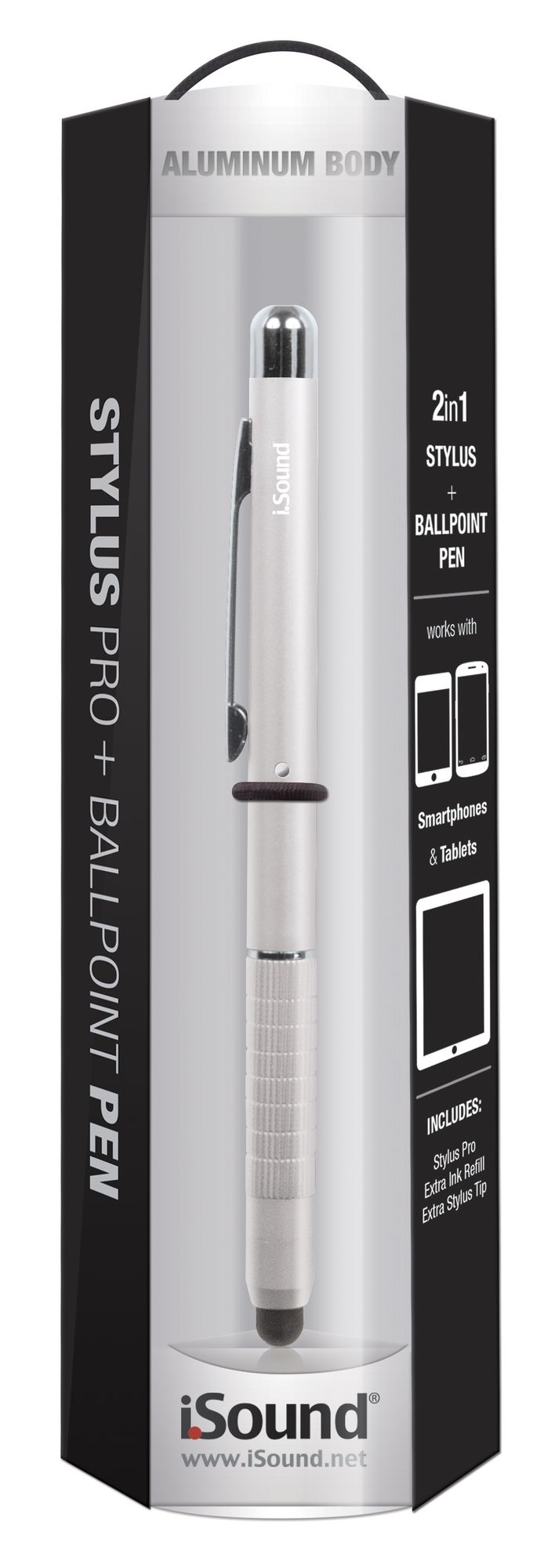Stylus Pro Silver + Ballpoint Pen
