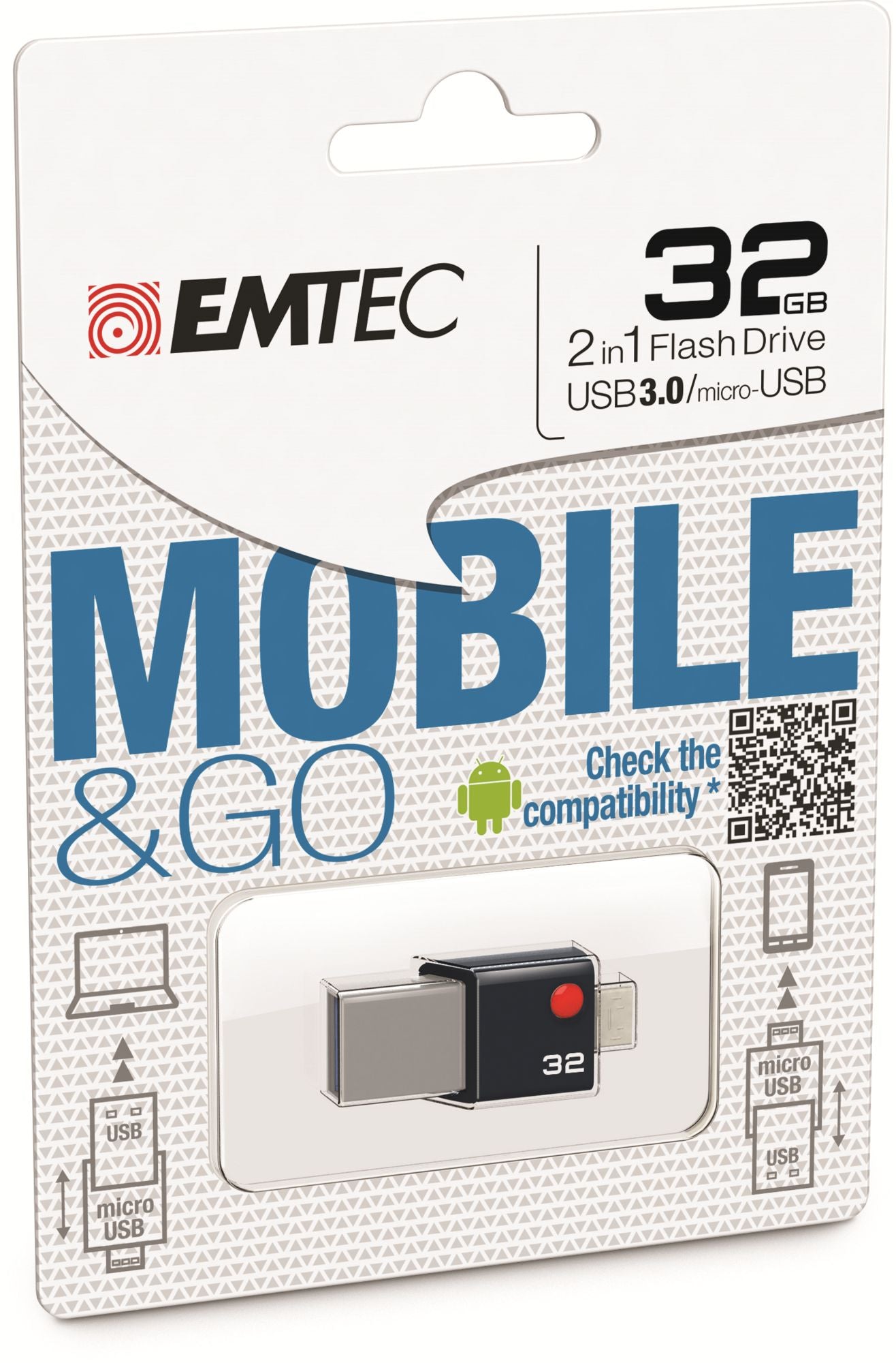 Flash Drive USB3.0 OTG 32GB T200 Mobile amp; Go