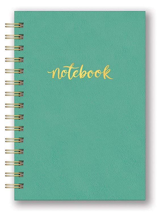 Leatheresque Spiral Notebook Actually Aqua(6''X8.125'')