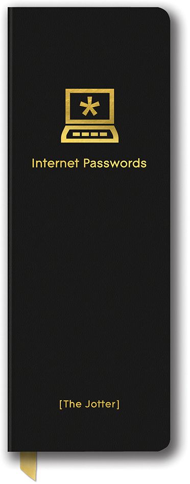 Black Jotter Guided Passwords Journal (2.625"x7.25")