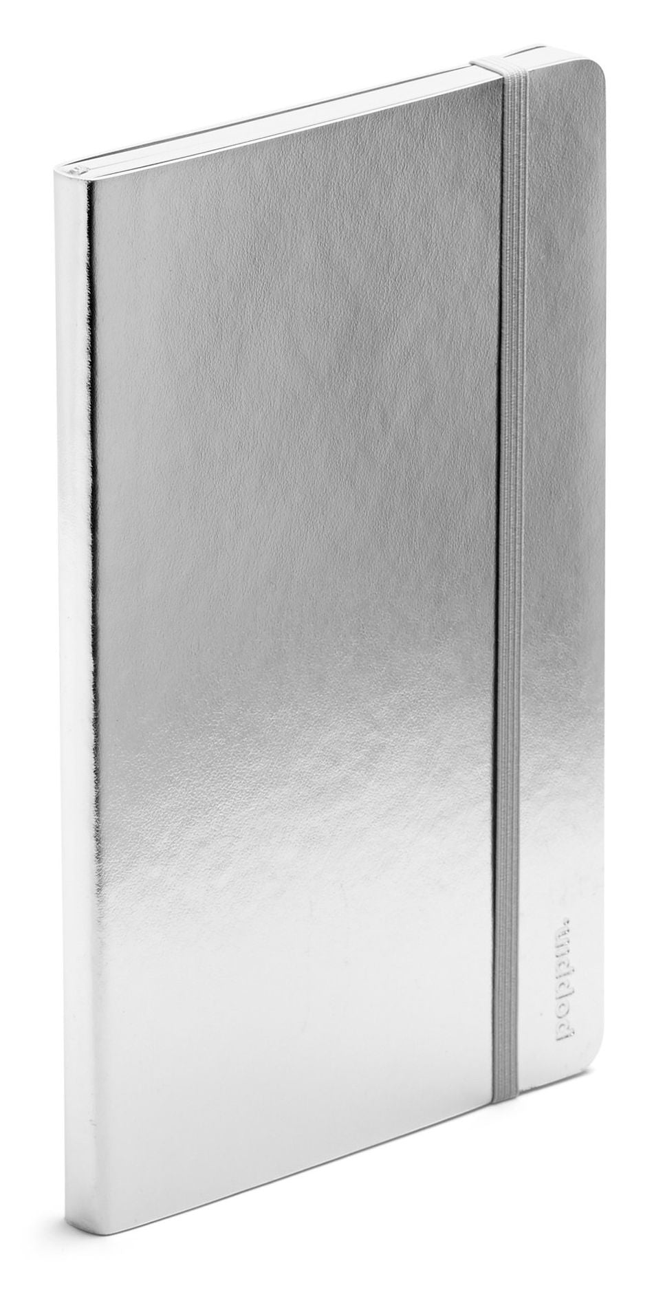 Silver Medium Soft Cover Ruled Notebook