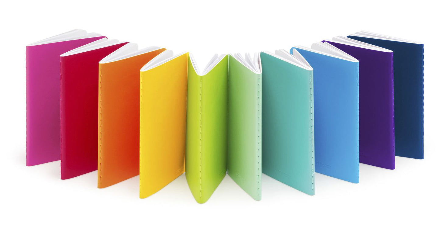 Mini Medley Classic Assorted Soft Cover Ruled Notebooks, Set of 10