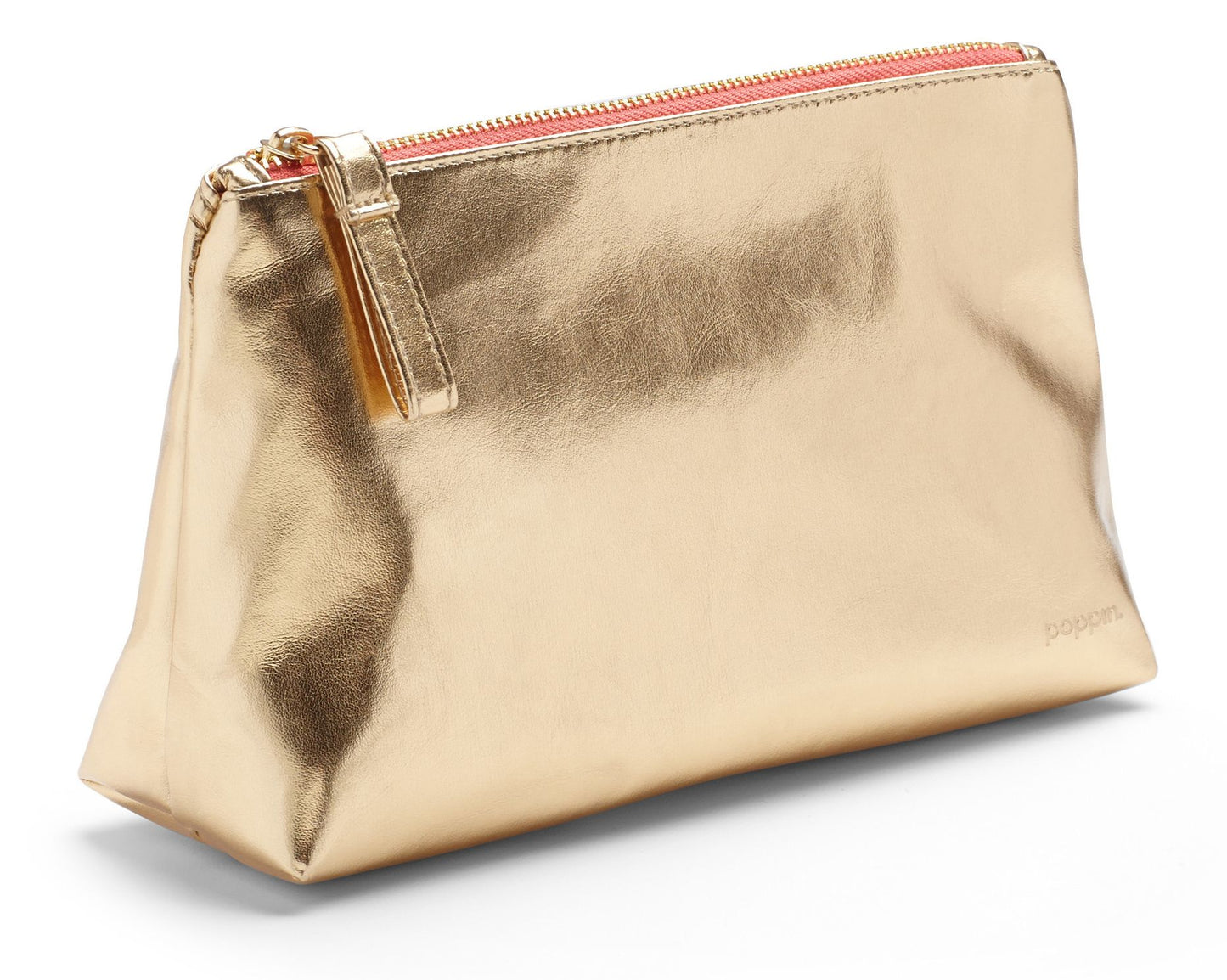Gold + Coral Medium Accessory Pouch
