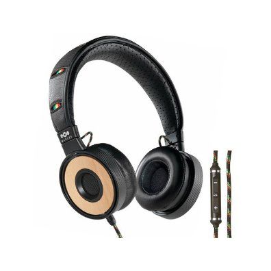 House of Marley EM-FH023-HA Redemption Song Harvest On-Ear Headphones with 3-Button Microphone