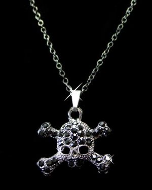 Western Fashions Inc. LC48WF Silver Rhinestone Skull Pendant