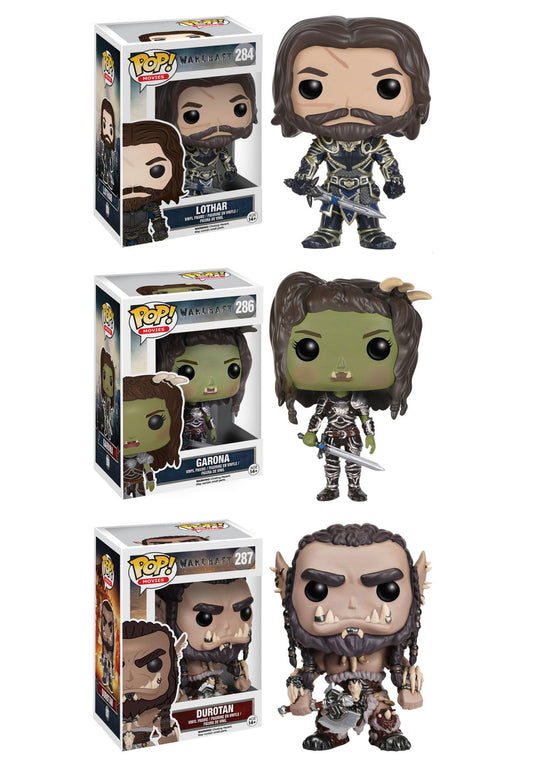 Funko Warcraft: POP! Movies Collectors Set; Lothar, Garona & Durotan