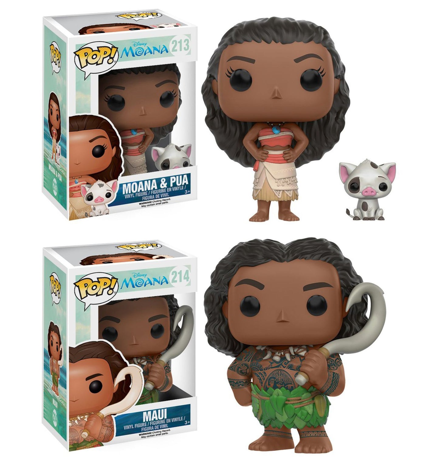 Funko Disney Princess Moana: POP! Disney Collectors Set; Princess Moana & Pua, Maui