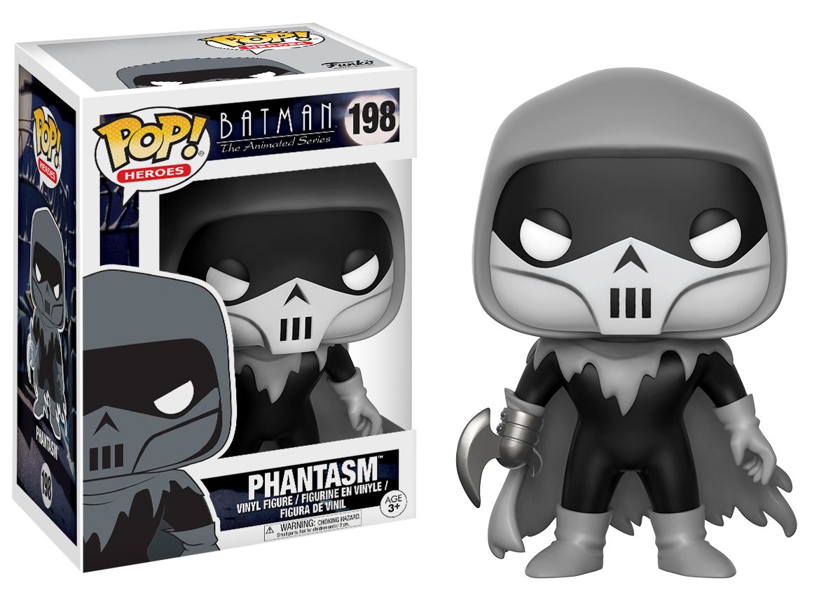 Funko POP! Heroes Animated Batman Collectors Set; Robot Batman, Bane, Phantasm, Catwoman.