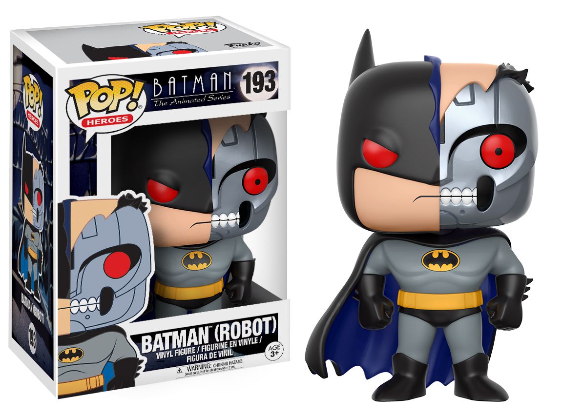 Funko POP! Heroes Animated Batman Collectors Set; Robot Batman, Bane, Phantasm, Catwoman.