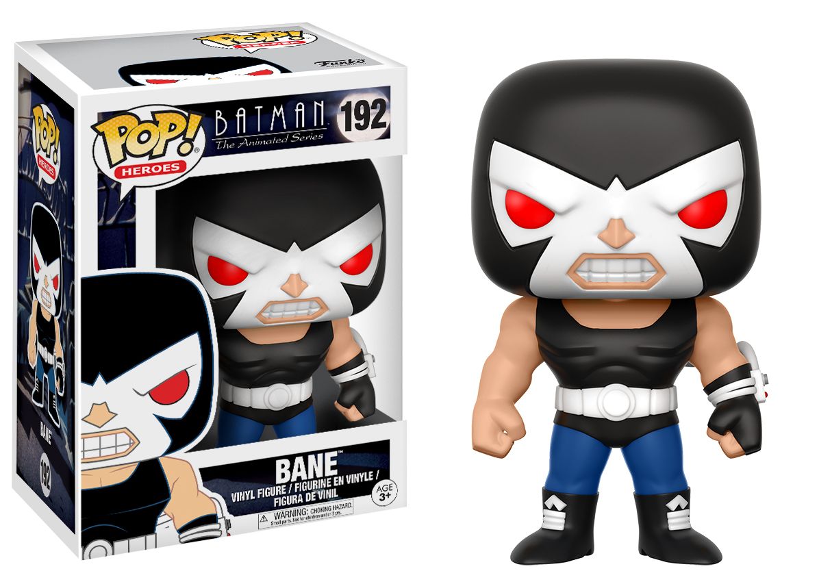 Funko POP! Heroes Animated Batman Collectors Set; Robot Batman, Bane, Phantasm, Catwoman.