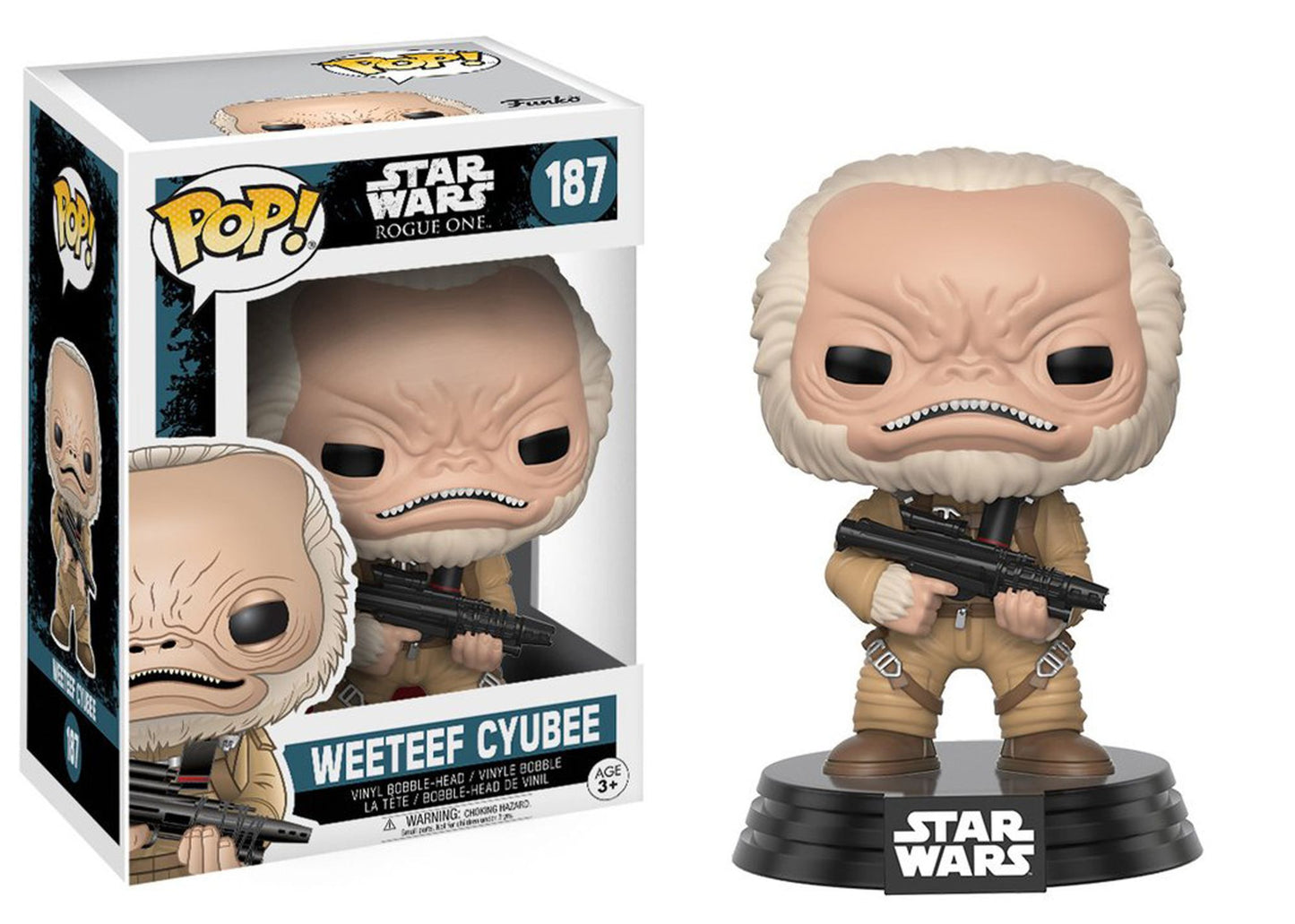 Funko POP! Star Wars Rouge One W2 Collectors Set: Galen Erso, Young Jyn Erso, Weeteef Cyubee, Death Star Droid