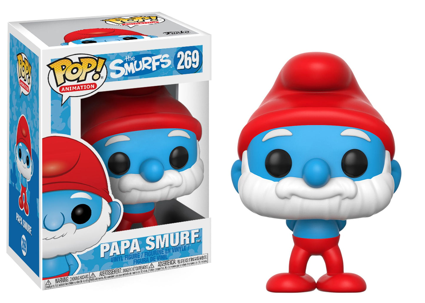Funko POP! Animation Smurfs; Papa Smurf, Smurfette, Brainy Smurf, Gargamel(with Azrael)