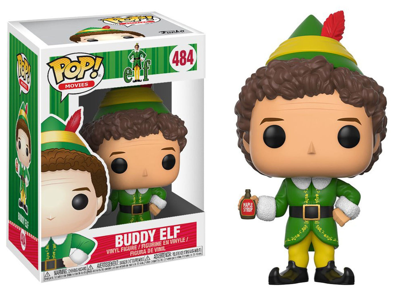 Funko POP! Movies Elf Collectors Set; Jovie, Papa Elf, Buddy the Elf w/ Syrup (Limited chase item Buddy holding a jack-in-the-box)