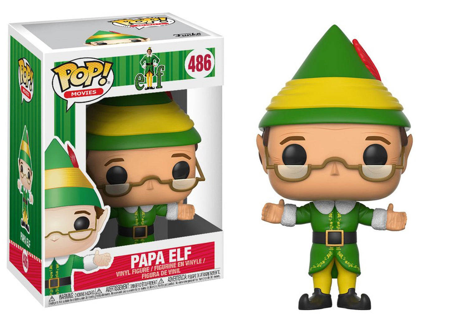 Funko POP! Movies Elf Collectors Set; Jovie, Papa Elf, Buddy the Elf w/ Syrup (Limited chase item Buddy holding a jack-in-the-box)