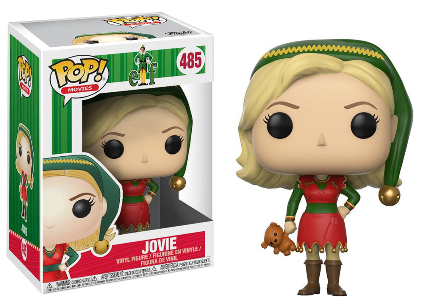 Funko POP! Movies Elf Collectors Set; Jovie, Papa Elf, Buddy the Elf w/ Syrup (Limited chase item Buddy holding a jack-in-the-box)