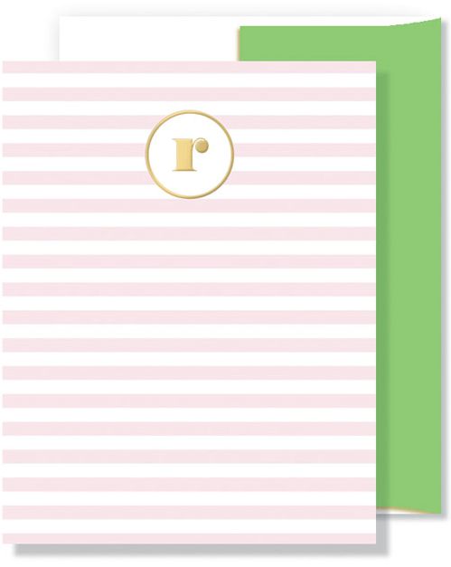 Pastel Initial R Boxed Note Cards - Set of 10