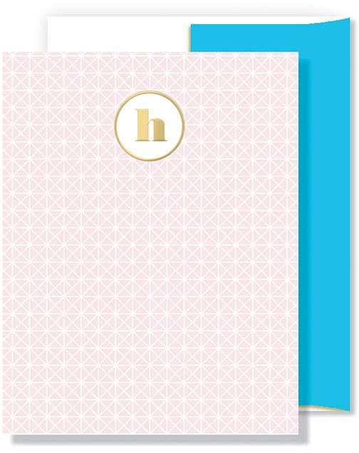 Pastel Initial H Boxed Note Cards - Set of 10