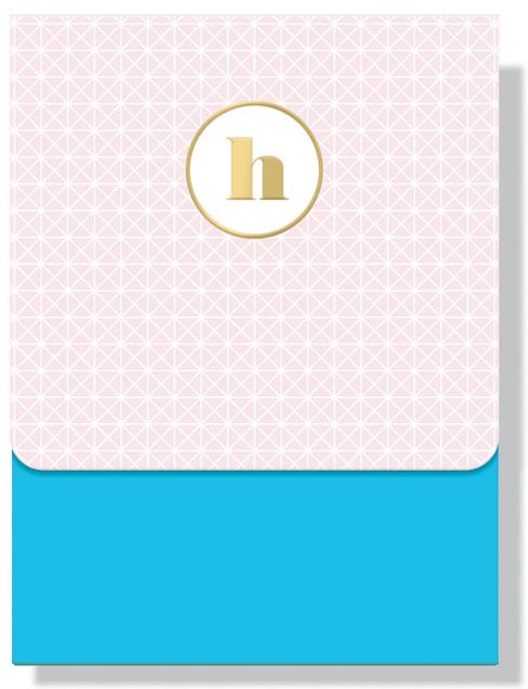 Pastel Initial H Boxed Note Cards - Set of 10