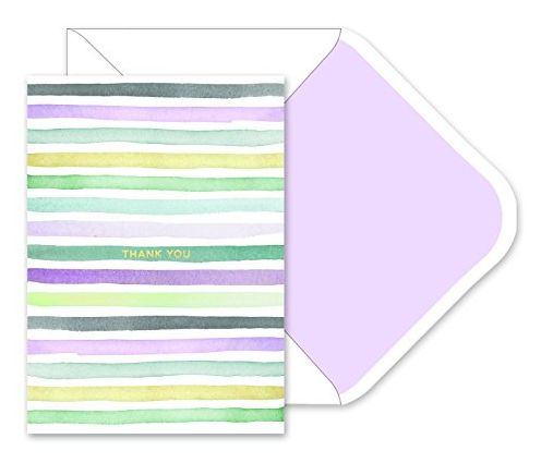 Water Stripes Thank You Note Cards S/10