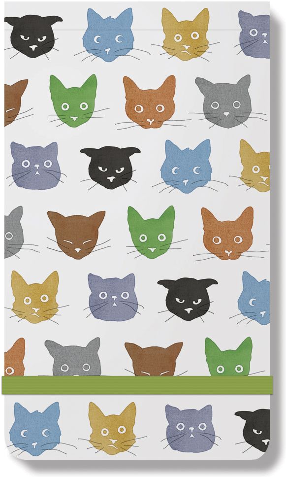 Cat Faces Purse Notepad 6x3.5