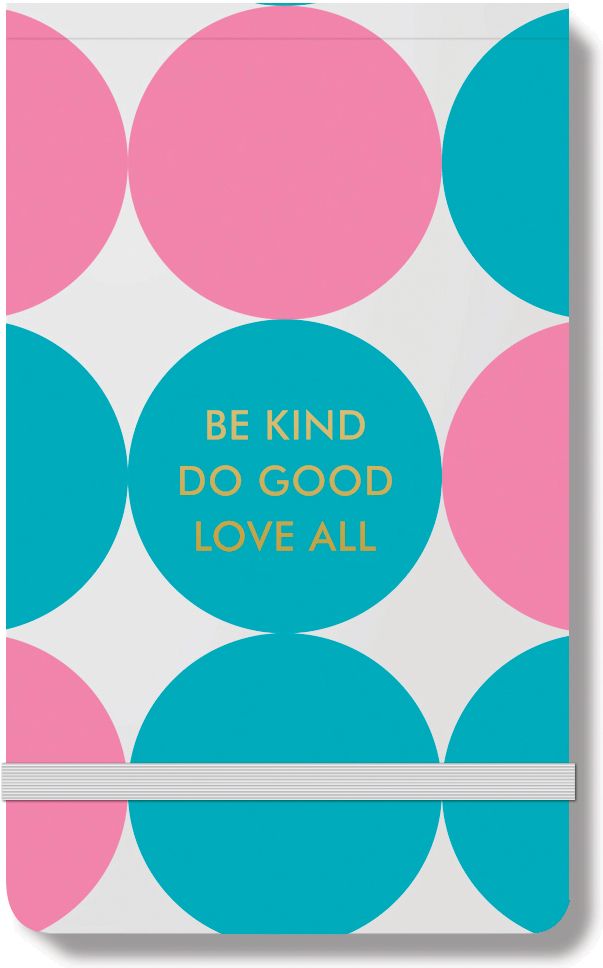 ''Be Kind, Do Good'' Pastel Bold Dot Purse Notepad (3.5'' X 6'')