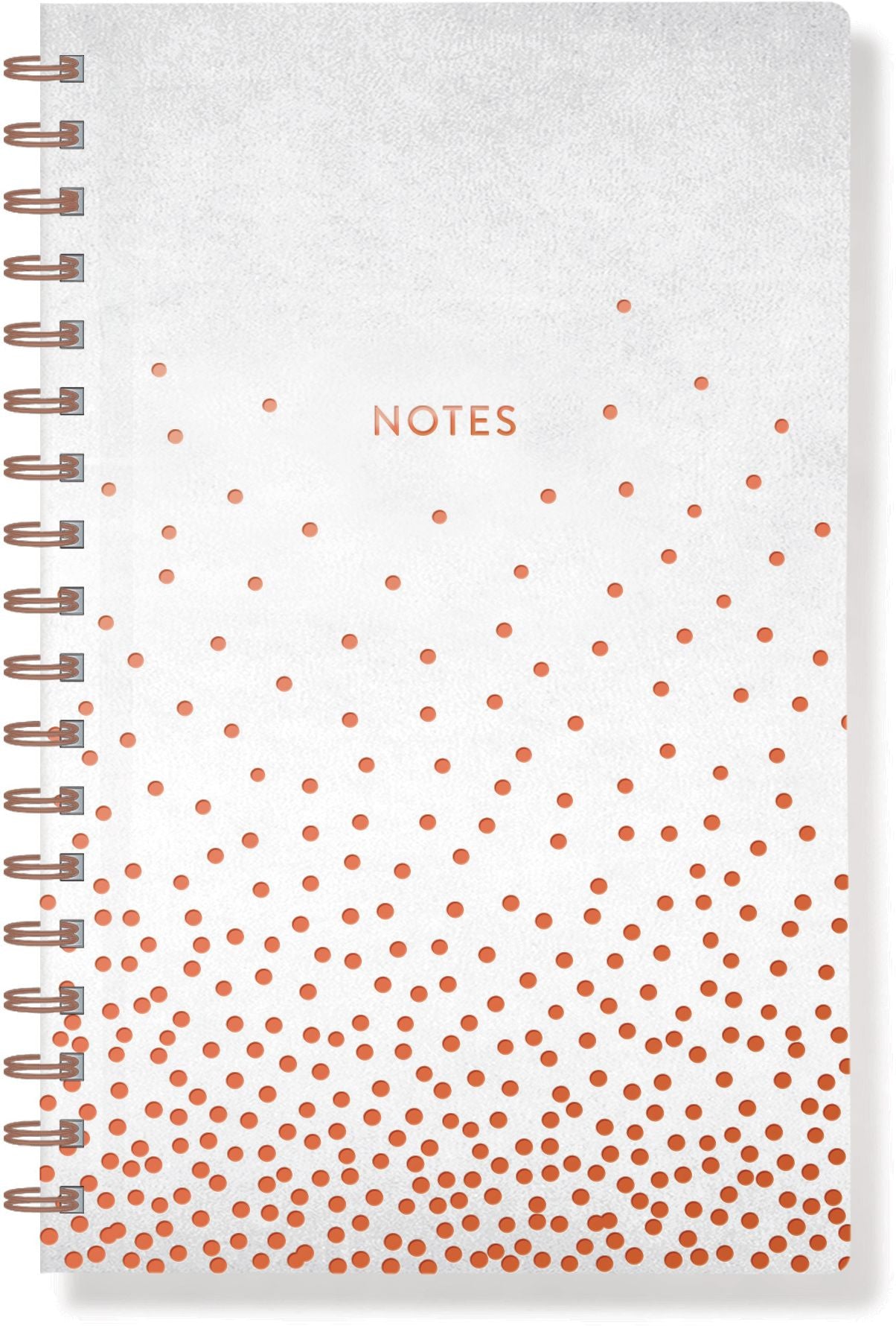 Champagne Gold & White Spiral Writing Journal (6'' x 9.5'')