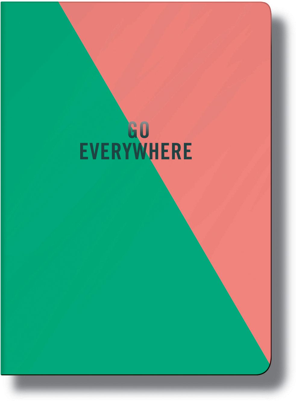 ''Go Everywhere'' Pastel Soft Bound Journal (6'' x 8.25'')