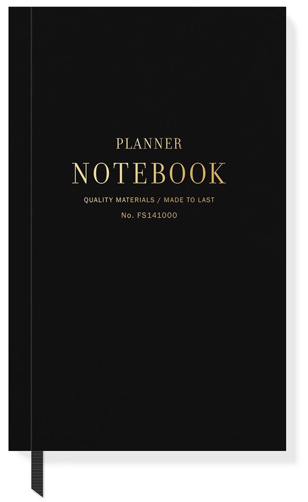 Black Paperback Planner Notebook